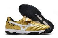 Authentic Mizuno Creation MORELIA II AS/TF Mens Shoes Sneakers Mizuno Outdoor Sports Shoes Golden/White Color Size Eur 40-45