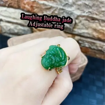 Jade hot sale buddha ring