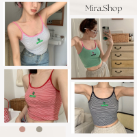 mira เสื้อสายเดี่ยวมินิมอล เสื้อแฟชั่นผญ 4228#