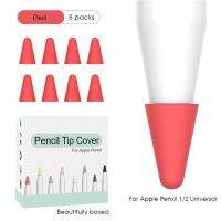 8Pc TPU Soft ซิลิโคนป้องกัน Tip Cove สำหรับดินสอ1/2 Touch Screen Stylus Anti-Scratch Nib Case อุปกรณ์เสริม