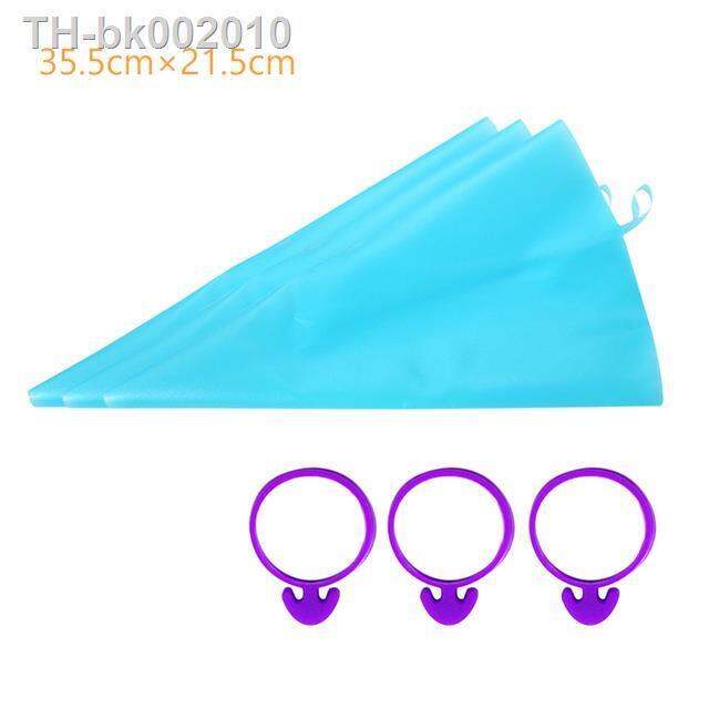 6pcs-pastry-bags-reusable-piping-silicone-icing-frosting-diy-professional-cake-decorating-tools
