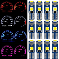 T5 3030 3SMD LED ภายในรถไฟสัญญาณแดชบอร์ดแสงแผงหน้าปัดโคมไฟอัตโนมัติรถจักรยานยนต์ตัวบ่งชี้ลิ่มไฟ12โวลต์