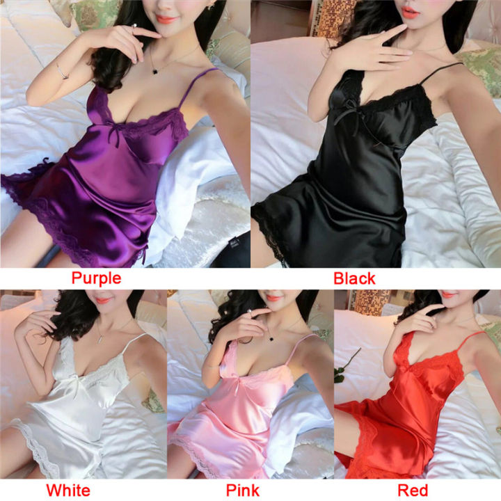 zongpan-ชุดชั้นในสตรีผ้าไหม-nightdress-nightgown-เซ็กซี่ชุดนอน-nightdress