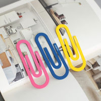 2pcspack Large Metal Colored Paper Clips 30mm*100mm Note Clips 5 Colors Available Large Wide Paper Clips Drop Shipping