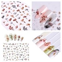 Dandeli Flower 3D Nail Stickers Nail Art Adhesive Transfer Sticker Decals