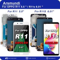 AMOLED อะไหล่สำหรับชิ้นส่วนจอสัมผัสแอลซีดีของเครื่องแปลงดิจิทัล OPPO R11สำหรับ OPPO R11 S พร้อมกรอบ