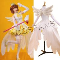 ชุดคอสเพลย์ชุดเดรสปาร์ตี้ชุดโลลิต้าสีเหลืองซากุระ Cardcaptor Sakura KINOMOTO ชุดฮาโลวีนสตรีทั้งชุดของอุปกรณ์วิกผม