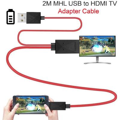 Y &amp; M Micro USBเป็นHDMI 1080P HD TV Cable AdapterสำหรับAndroid Samsungโทรศัพท์ 11PIN
