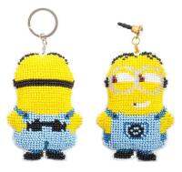 （Jinxiu cross-stitch）การ์ตูนลูกปัดชุดปักครอสติพิมพ์พลาสติกผ้าใบด้ายฝ้ายข้ามเป้าแฮนด์เมด DIY Needlewaok พวงกุญแจโทรศัพท์เสียบบวก