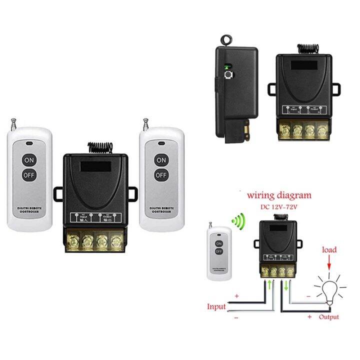 Wireless Remote Switch, RF Remote Switch with 984FT Long Rage for Anti ...