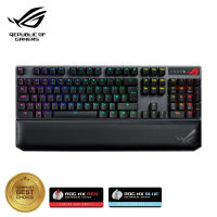 ASUS ROG Strix Scope NX RGB Wireless Deluxe gaming mechanical keyboard with tri-mode connectivity, ROG NX Red/ Blue mechanical switches, PBT keycaps, aluminum frame, magnetic wrist rest &amp; extended Ctrl key for FPS precision