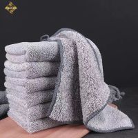 Home Cleaning Dishcloth Bamboo Charcoal Microfiber Kitchen Towel Thickened Absorbent Non-stick Oil Wiping Rags Tools Gadgets