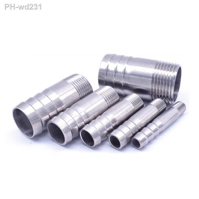 1/8 quot; 1/4 quot; 3/8 quot; 1/2 quot; 3/4 quot; 1 quot; to 2 quot; BSPT Male x Hose Barb Hosetail Barrel Nipple Coupler 304 Stainless Steel Fitting Water Gas Oil