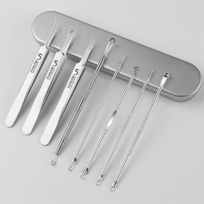 1/4/5/8Pcs Blackhead Removal Acne Blemish Pimple Extractor Remover Needles Face Cleaning Tools
