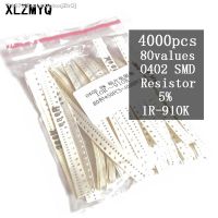 卐☫ 4000pcs 0402 SMD Resistor Assorted Kit 10ohm-1M ohm 5 Resistors Sample Kit 80valuesX 50pcs 1K 2.2K 3K 10K 15K 100K 200K 0R 1R