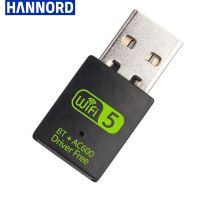 Hannord 600Mbps USB Wifi Bluetooth Adapter 2 in 1 Dual Band 2.4/5Ghz Wireless Network Card 802.11ac WiFi Dongle Receiver for PC  USB Network Adapters