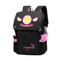 Uni Anime Cartoon Card Captor KINOMOTO SAKURA Travel Rucksack Casual Schoolbag Student Backpacks