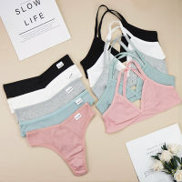 s Set For Women Cotton lette Comfort Wireless Thin Unpadded Breathable Unlined Backless Underwear Set