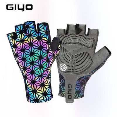 Giyo Luminous Full Finger Gloves Reflection Dazzle MTB Cycling Long Glove Outdoor Sport Mittens Noctilucent Motorcycle Gloves