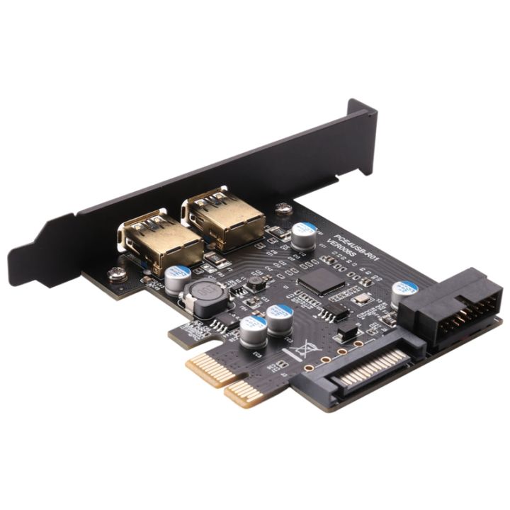 pci-e-1x-to-usb-3-2-gen1-usb3-2-type-c-front-adapter-card-2-ports-type-c-type-a-expansion-card-expansion-card