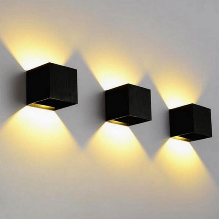 12วัตต์-dimmable-ซังที่ทันสมัยสั้นๆ-cube-ปรับพื้นผิวติด-led-โคมไฟติดผนังกลางแจ้งกันน้ำโคมไฟติดผนังไฟสวนเชิงเทียน