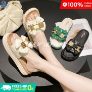 48H AFTER women s platform slippers bear bow slippers heightening sandals