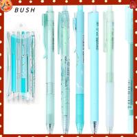 BUSH 6Pcs สีฟ้าสีฟ้า ปากกาเจลแมวดำ หมึกพิมพ์หมึก พลาสติกทำจากพลาสติก ปากกาโมเดลแมว 6ชิ้นค่ะ ปากกาเจลรูปสัตว์การ์ตูน ออฟฟิศสำหรับทำงาน