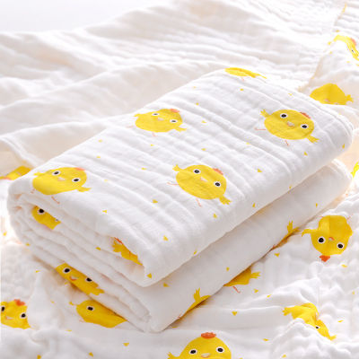 Baby bath towel Cotton four layer gauze newborn towel summer thin newborn baby products childrens towel cover blanket