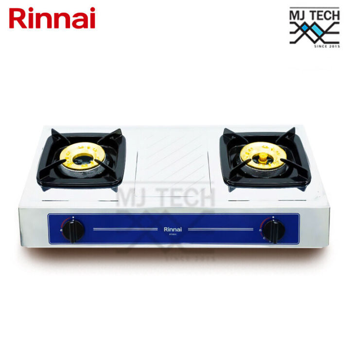 rinnai-เตาแก๊ส-2-หัว-แบบตั้งโต๊ะ-หัวเตาทองเหลือง-บอดี้สแตนเลส-เตาแก๊ส-รุ่น-rt-902c
