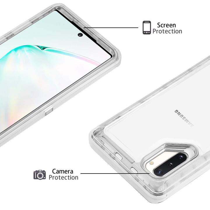 ไฮบริดที่ชัดเจน-case-สำหรับ-galaxy-note-10-ใสหนักสามชั้นกันกระแทกป้องกัน-case-ด้วยฮาร์ดพีซี-soft-tpu-กลับ-defender-case-สำหรับ-samsung-galaxy-note-10-6-3-นิ้ว