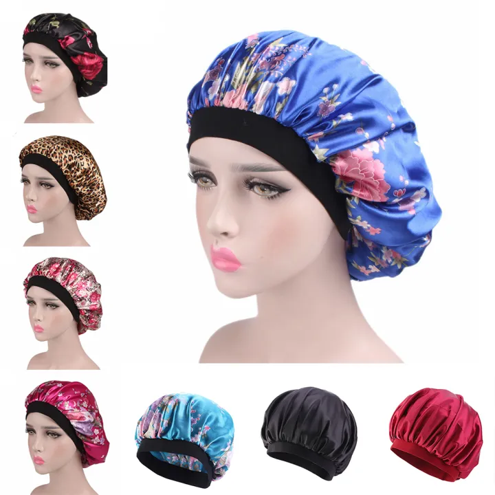 ADG 1PC Fashion Elastic Chemo Caps For Black Women Haircare Hair Loss ...