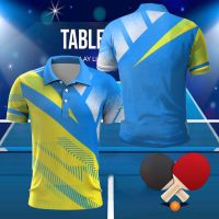 【CC】✽◆  Table Tennis T-shirts Men Short-Sleeved Quick-Drying Breathable Training Competition Clothing Round Neck Shirts