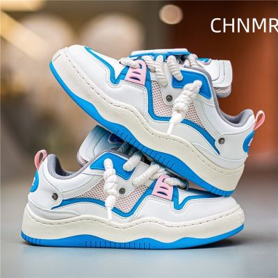 Mens Casual Shoes Round Toe Lightweight Walking Outdoor Trendy All-match Breathable Non-slip Platform Shoes Spring Autumn Main