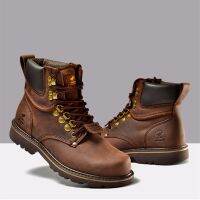 Genuine Leather Motorcycle Boots Men New 2020 Mens Footwear Retro Warm Winter Shoes X#10/10e50