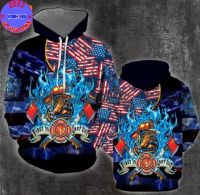 Xzx180305  Firefighter Custom Text All Over Print hoodies For Men &amp; Women CN1312 (Private Chat Free Name&amp;Logo Change)