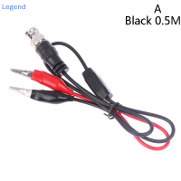 ?【Lowest price】Legend BNC ไปยัง ALLIGATOR CLIP Q9 SIGNAL Test line Oscilloscope Probe line 0.5M/1M