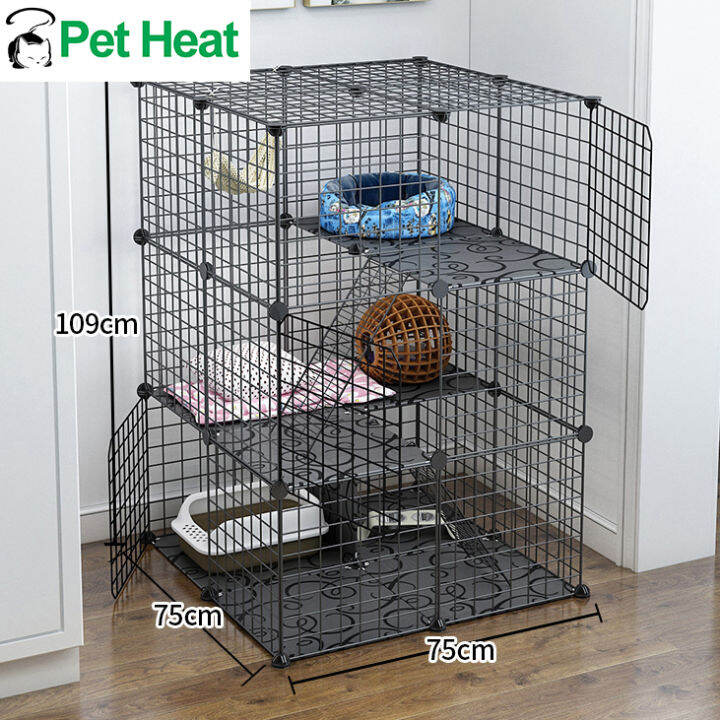 [Free Gift T&C] PetHeat Extra Large 12 Cubes Steel Wire Cat Cage Cat
