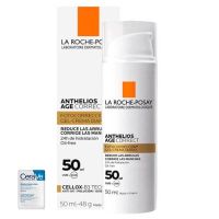 La Roche Posay Anthelios Age Correct SPF50+ 50ml ลาโรช เอจ คอร์เร็ค ทินท์ เอฟพีเอฟ 50 ครีมกันแดด(ฟรี Cerave Moisturising 1ซอง)