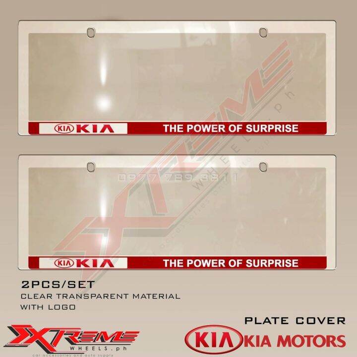 ALL KIA LTO STANDARD CLEAR LICENSE PLATE COVER 2 with screw and Washer