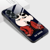 เคส Hp A58 OPPO 4G สำหรับ Oppo A584g อนิเมะสำหรับเด็กผู้หญิง,เคสแฟชั่น Chibi Maruko Crayon สำหรับผู้ชายเคสเครื่องแต่งกายเคสกระจกนิรภัยมันวาวฝาหลัง