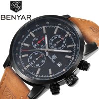 Benyar bing elegant fashion watches waterproof outdoor hot style multi-functional men watch leather strap --238811Hot selling mens watches♕◐