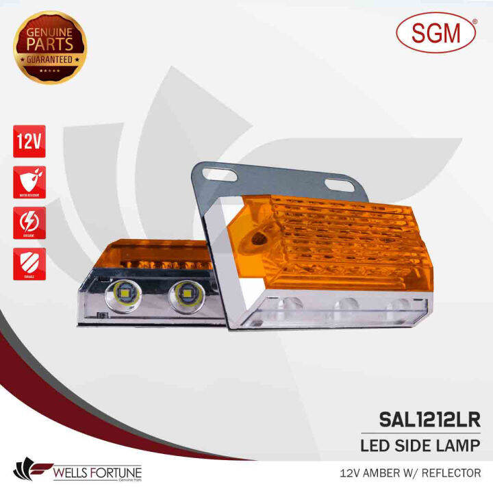SGM LED SIDE MARKER LIGHT LED CLEARANCE LAMP WITH REFLECTOR SAL1218LR