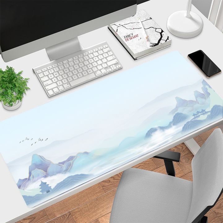 crane-sea-wave-mouse-pad-อุปกรณ์เล่นเกม-แผ่นรองเม้าส์ญี่ปุ่นขนาดใหญ่-kawaii-table-pad-แผ่นรองเม้าส์คอมพิวเตอร์-xxl