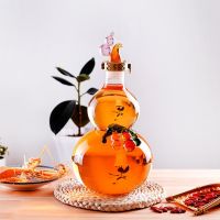 Gourd Decanter Glass Wine Bottle Transparent Craft Creative Decoration Liquor Bottle High Capacity Home Bar Decanter Tools Gift Bar Wine Tools