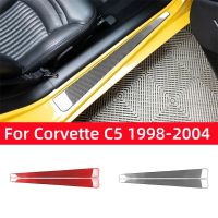 For Chevrolet Corvette C5 1998-2004 Accessories Carbon Fiber Interior Car Threshold Decorative Strip Trim Frame Cover Stickers