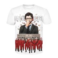 Brand clothing House of Paper Money Heist La Casa De Papel T Shirt Short Sleeve 3D print T-shirt For Men Plus Size off white top