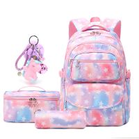 3Pcs Star Prints Backpack Sets Kids Bookbag Primary School Daypack Elementary Students Knapsack for Teens Girls