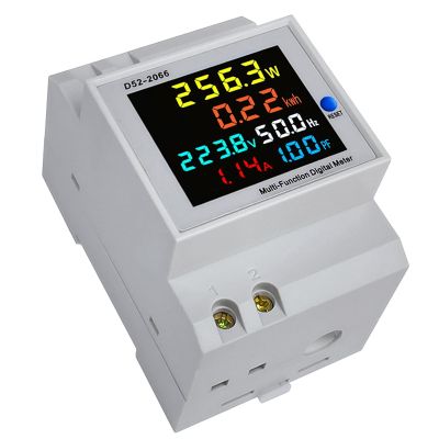 6 IN1 Display Smart Meter AC40-300V Built-in CT Monitor Voltage Current Power KWH Electric Frequency Meter D52-2066