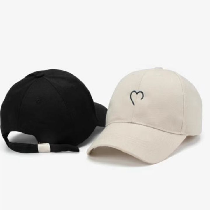 rainbowco-heart-shape-korean-baseball-cap-for-men-and-women-unisex-cotton-adjustable