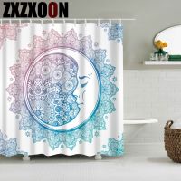 【CW】☄♛  Colorful Feather Map Shower Curtain Polyester Curtains Printed